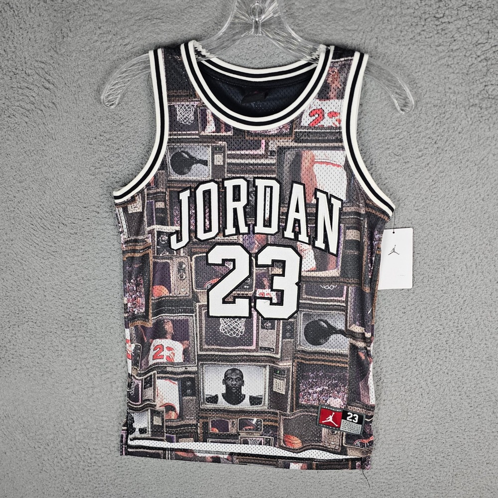 Jordan Jersey Kids M Multi Color Michael Jordan Photo Collage Mesh Sleeveless